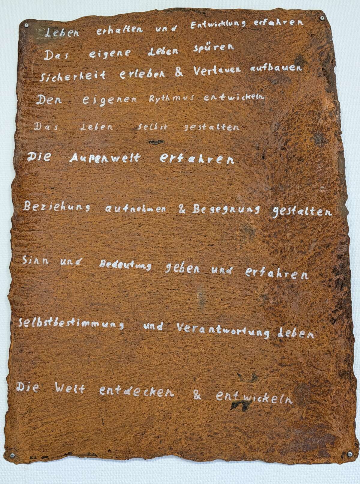 Die zehn zentralen Lebensthemen der Basalen Stimulation als Kunstwerk ...
